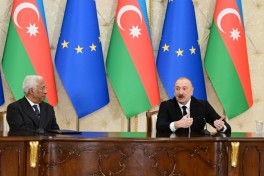 Президент Ильхам Алиев и Антониу Кошта выступили с заявлениями для прессы