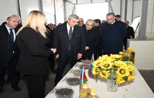 Проведён осмотр завода по производству подсолнечного масла в посёлке Гырмызы Базар Ходжавендского района