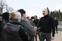 Президент Азербайджана ознакомился с работами по восстановлению частных жилых домов и инфраструктуры в селе Ханоба Ходжавендского района-ФОТО-ОБНОВЛЕНО 