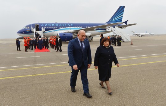 Делегация во главе с Сахибой Гафаровой прибыла с визитом в Тбилиси