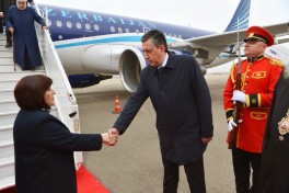 Делегация во главе с Сахибой Гафаровой прибыла с визитом в Тбилиси