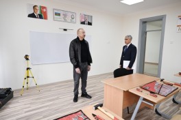 Президент Ильхам Алиев принял участие в открытии нового здания Европейского лицея в Шамахы