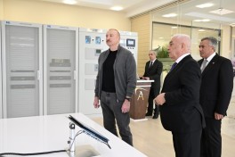 Президент Ильхам Алиев принял участие в открытии Центра хранения энергии на основе аккумуляторных батарей «Абшерон»