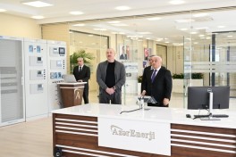 Президент Ильхам Алиев принял участие в открытии Центра хранения энергии на основе аккумуляторных батарей «Абшерон»