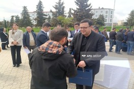 В город Ходжавенд прибыла очередная группа переселенцев, им вручены ключи от квартир -ФОТО-ОБНОВЛЕНО-1 