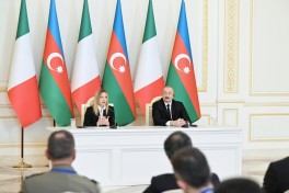 Президент Ильхам Алиев и Председатель Совета министров Италии выступили с заявлениями для прессы - ОБНОВЛЕНО 