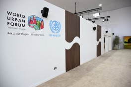 Президент Ильхам Алиев ознакомился с работами, проводимыми в связи с WUF13 на территории Бакинского олимпийского стадиона-ФОТО 
