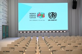 Президент Ильхам Алиев ознакомился с работами, проводимыми в связи с WUF13 на территории Бакинского олимпийского стадиона-ФОТО 