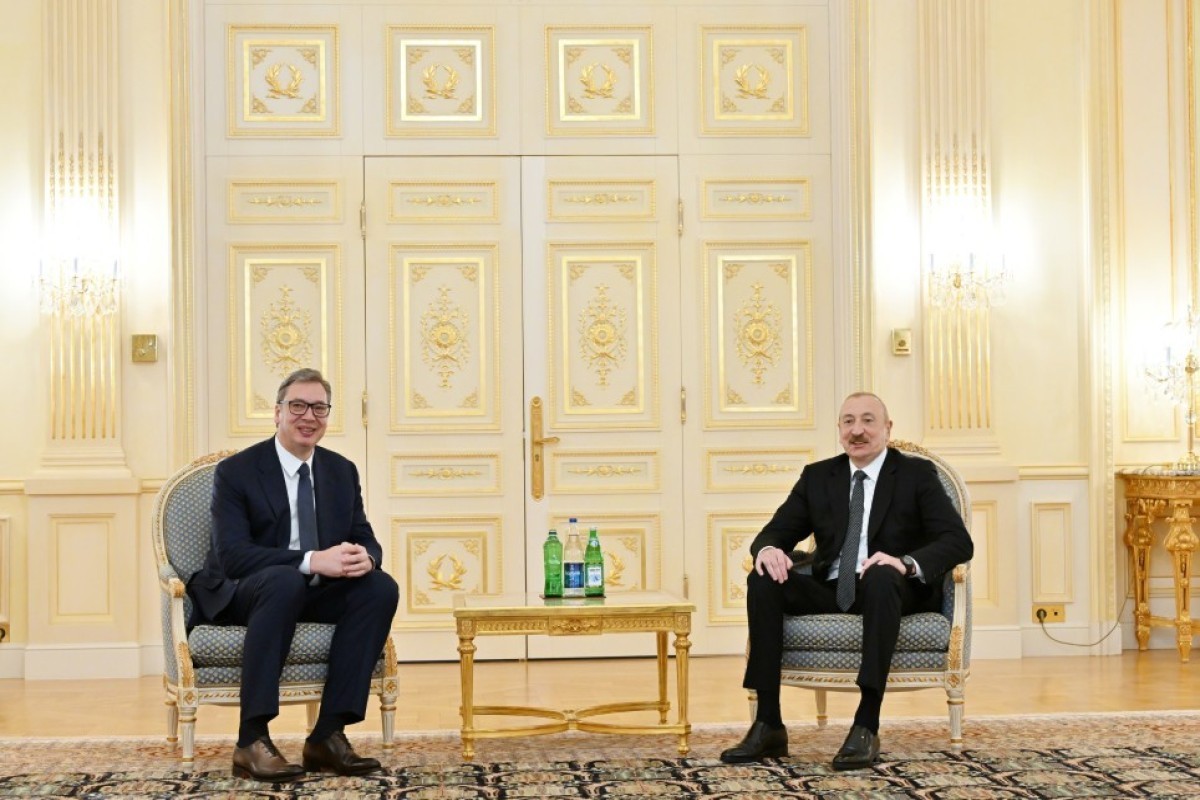 Президент Республики Сербия Александар Вучич, Президент Азербайджанской Республики Ильхам Алиев