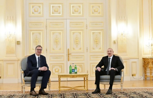 Президент Республики Сербия Александар Вучич, Президент Азербайджанской Республики Ильхам Алиев