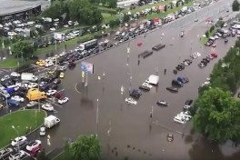 Ливни в Москве привели к подтоплениям-ВИДЕО 