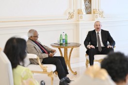 Президент Ильхам Алиев встретился с Президентом Маврикия