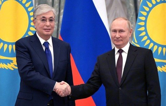 Президент Казахстана Касым-Жомарт Токаев, Президент России Владимир Путин