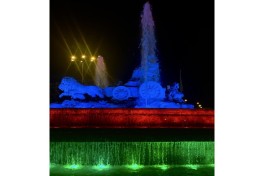 Фонтан «Сибелес» в Мадриде подсвечен цветами флага Азербайджана-ФОТО 