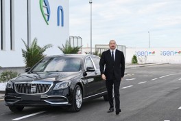 Президент Ильхам Алиев принял участие в открытии предприятия по производству лекарственных препаратов в Пираллахинском промышленном парке