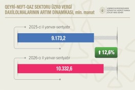 Налоговые поступления от ненефтегазового сектора выросли на 12,6%