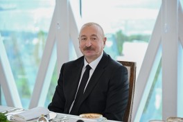 Состоялся совместный обед Президента Ильхама Алиева и Рамзана Кадырова