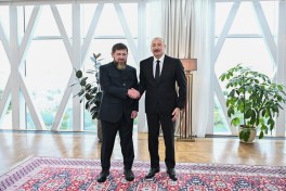 Состоялся совместный обед Президента Ильхама Алиева и Рамзана Кадырова