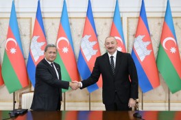 Президент Ильхам Алиев и премьер-министр Камбоджи выступили с заявлениями для прессы -ОБНОВЛЕНО-1 