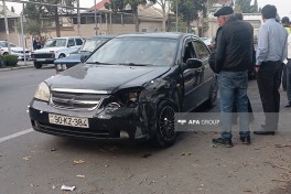 В Гяндже столкнулись два автомобиля, пострадали 3 человека -ФОТО 