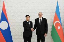 В Баку состоялась церемония официальной встречи Президента Лаоса