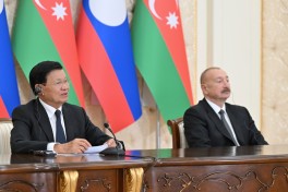 Президенты Азербайджана и Лаоса выступили с заявлениями для прессы-ОБНОВЛЕНО 