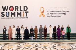 Лейла Алиева приняла участие в церемонии открытия в Самарканде Всемирного саммита на тему инвестиций в благополучие детей -ФОТО 