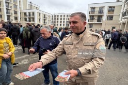 Очередная группа переселенцев прибыла в город Агдам