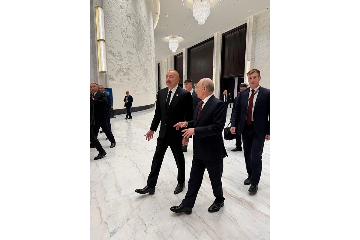 Президент Ильхам Алиев и Владимир Путин побеседовали в Бишкеке в рамках саммита ШОС-<span class="red_color">ФОТО