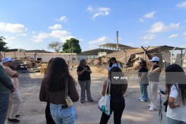 Азербайджанские журналисты посетили кибуц Нахаль-Оз, подвергшийся атаке 7 октября 2023 года — ФОТО 