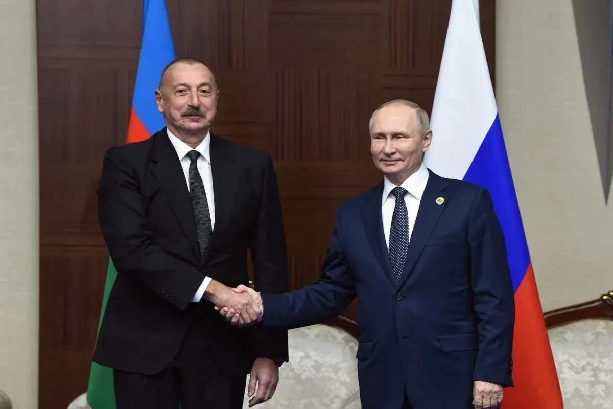 Президент Азербайджанской Республики Ильхам Алиев, Президент Российской Федерации Владимир Путин
