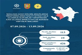 На освобождённых территориях обнаружено ещё 132 мины и 426 НРБ