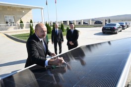 Президент Ильхам Алиев принял участие в открытии СЭС «Гобустан»