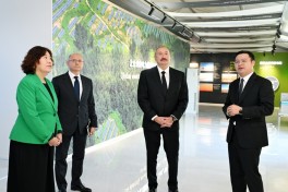 Президент Ильхам Алиев принял участие в открытии СЭС «Гобустан»