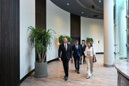 Президент Ильхам Алиев принял участие в открытии комплекса Meysari Grand Hotel & SPA в Шамахы -ОБНОВЛЕНО 