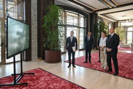 Президент Ильхам Алиев принял участие в открытии комплекса Meysari Grand Hotel & SPA в Шамахы -ОБНОВЛЕНО 