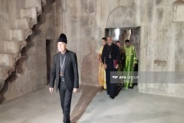 Представители Албано-удинской религиозной общины посетили монастырский комплекс Гянджасар-ФОТО 