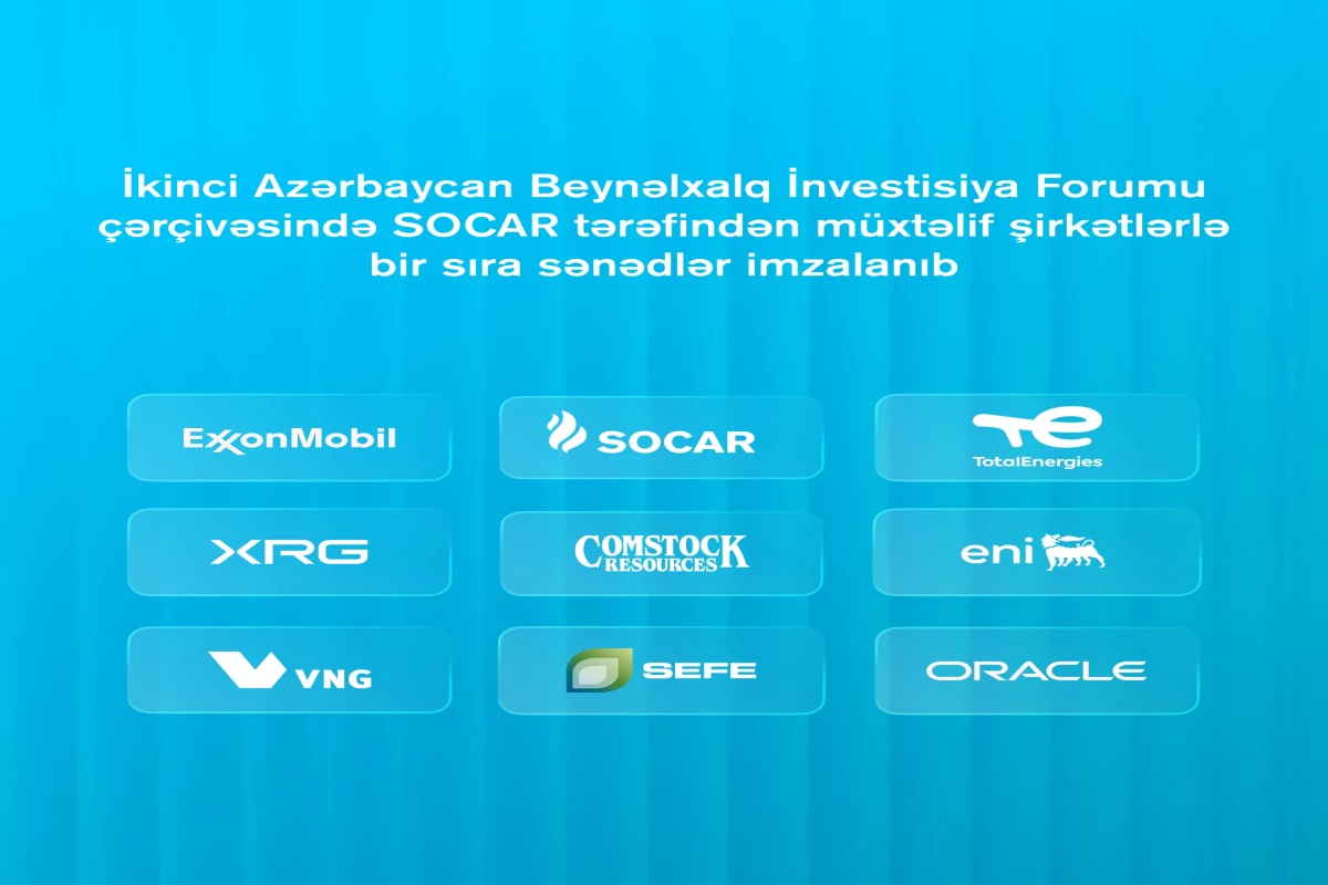 В рамках II Азербайджанского международного инвестиционного форума SOCAR подписала ряд документов с различными компаниями