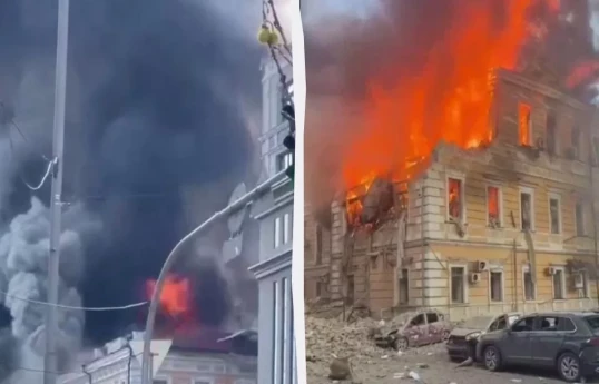 Российский дрон попал в здание НАНУ в Киеве, погибли 2 человека - ВИДЕО -ОБНОВЛЕНО 