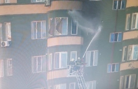 В жилом доме в Масазыре произошёл пожар — ФОТО 
